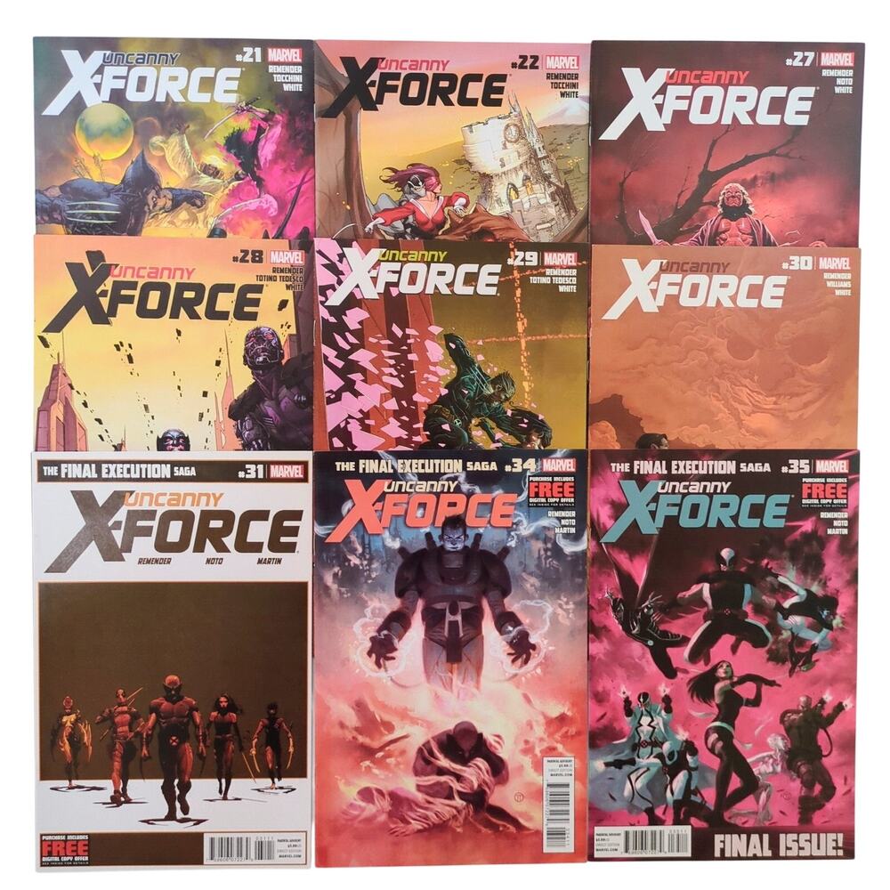 Uncanny X-Force #21 22 27-31 34 35 Comic Lot 9 Books Marvel Remender
